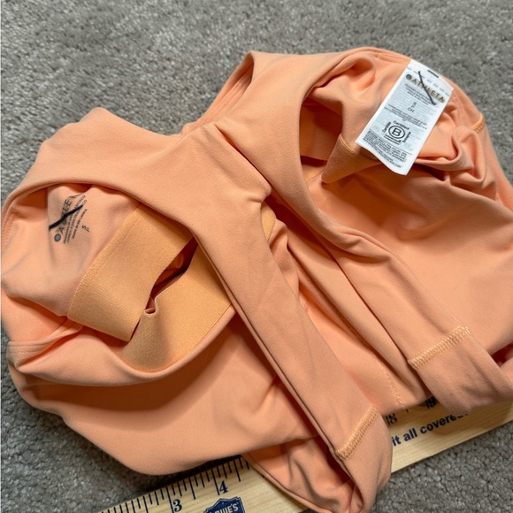 Athleta Conscious Crop Cutout Tank Top Multiple Sizes Bright Peach Color - Picture 7 of 9